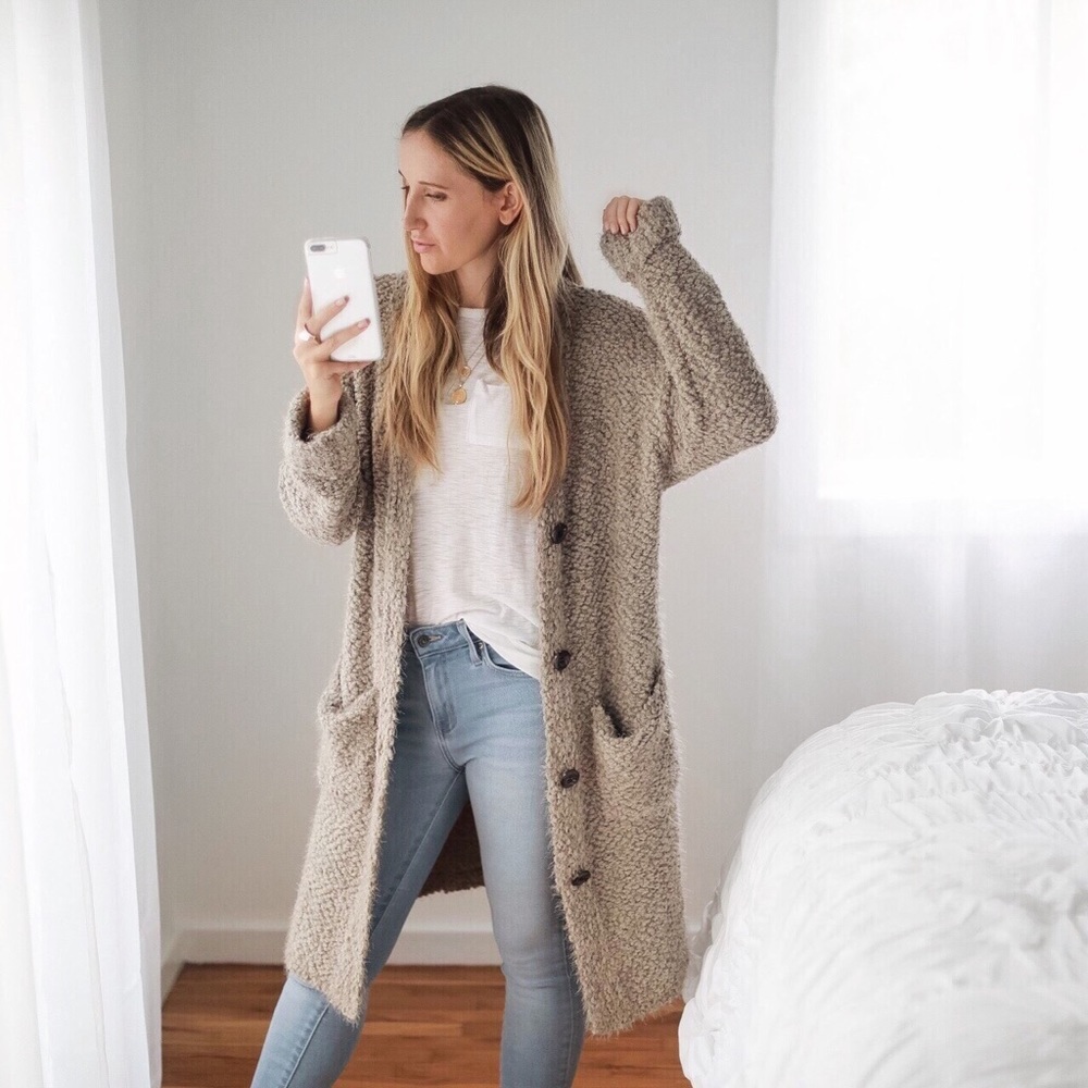 Tribeca Soft Fuzzy Cardigan Sweater - Picture 2 of 8